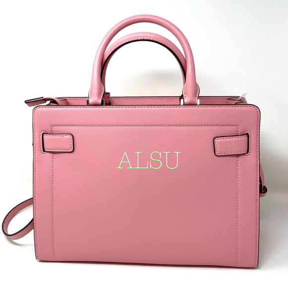 Michael Kors Rainer Medium Leather Satchel Pink - Picture 4 of 11